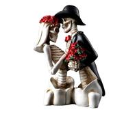 Kepgapo Estatuilla de Esqueleto de Resina, DecoracióN de Halloween, Amantes GóTicos, Estatuilla RomáNtica de Novia y, Estatua de Boda, Regalos