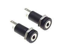 Keple 2.5mm Jack Socket, 2 Pole - Audio Video Socket Mono Solder Panel Mount Connector Headphone - Paquete De 2