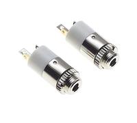 Keple 2.5mm Jack Socket, Estéreo, Chasis - Conector Para Soldar De Montaje En Panel Con 2 Terminales Y Tuerca De Bloqueo, Para Auriculares De Audio - Paquete De 2