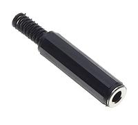 Keple 6.35mm 1/4" Inch Mono Jack Female Socket, 2-Pole - Paquete De 5, Plastic Grip Repair Jack TS Solder Type DIY Audio Cable Connector