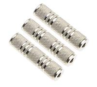 Keple Acoplador de Audio Hembra a Hembra de 3,5 mm, Adaptador de Conector estéreo de 1/8 pulg., Conector de Metal, convertidor de género, Extensor de Cable de Auriculares goplados (Paquete de 3)