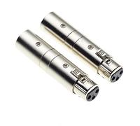 Keple Acoplador XLR Macho A Hembra | Adaptador De Inversión De Fase Para Cables De Instrumento Y Extensor De Micrófono | Paquete De 2