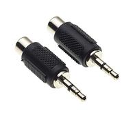 Keple Adaptador de Auriculares con Phono S Macho a 3,5 Jack Hembra, Paquete de 2 - Adaptador de Audio para estéreo, amplificadores y receptores A/V | Adaptador de micrófono