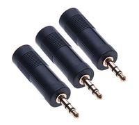 Keple Adaptador de Auriculares Jack 6.35mm Hembra a Jack 3.5mm Macho AUX Adaptador Audio Compatible con Stereo Headphones Senheisser, AKG, Beats, Bosse, Amplificador, TV, PC (3 Unidades)