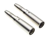 Keple Adaptador de Clavija Macho XLR de 3 Polos a Clavija Mono de 6,35 mm (1/4"), Paquete de 2