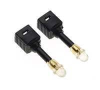 Keple Adaptador de Clavija TOSLink a Mini Clavija TOSlink de 3,5 mm, Paquete de 2 - Adaptador de Clavija a Clavija con Punta de Oro, Adaptador de Clavija a Clavija