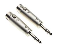 Keple Adaptador de enchufe hembra XLR de 3 pines a enchufe mono de 1/4 de pulgada de 6,35 mm, Paquete de 2