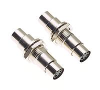 Keple Adaptador De S-Video Y Acoplador De Cambio De Género | Cable Conector Mini DIN De 4 Pines Hembra A Hembra De VHS | Paquete De 2