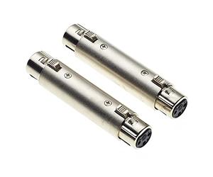Keple Adaptador de XLR hembra a hembra, Conector de 3 pines acoplador de género adaptador de línea de micrófono, Paquete de 2