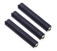 Keple Adaptador Hembra a Hembra de 6.35 mm (1/4 pulg, acoplador TRS estéreo y Mono de 6.35 mm (1/4 "), Conector de extensión de Cable para Auriculares, convertidor enchapado en Oro (3 Paquetes)