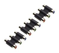 Keple Adaptador RCA Hembra a Hembra 3, Adaptador convertidor de género de Audio y Video AV, Rojo, Verde, Azul, acoplador Extiende el Video y los Cables de Audio Izquierdo y Derecho (Paquete de 3)