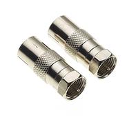 Keple Adaptador TV a Enchufe F Macho y Hembra Anticorrosión - Paquete de 2 Acopladores Coaxiales