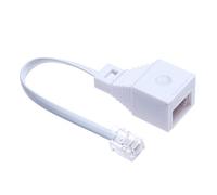 Keple BT Toma de teléfono Adaptar UK a US | Enchufe hembra de British Telecom a RJ11 Enchufe macho de 4 hilos | Cable Conversor de puerto fijo Extender FAX Modem | 10 cm 6P4C | Blanco