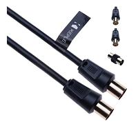 Keple Cable Coaxial De Antena Tv Exterior Satélite Freesat Sat HDTV Televisión Decodificadore Conexión Macho Antena (HDTV, DVB-T2, DVB-C, DVB-S, TV y Radio) 2m