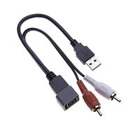 Keple Cable De Arnés Adaptador USB A RCA 8 Pines Vehículo Aftermarket Audio Instalación De Radio Estéreo Retención USB Puerto Puerto RCA Cable Cable Compatible con Cube/Juke/Versa/NV De 2011 A 2013