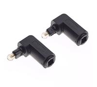 Keple Conector Coaxial En ángulo Recto TOSlink | Adaptador De Cable De Audio óptico De Enchufe Macho A Enchufe Hembra De 3,5 Mm, Paquete De 2