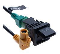 Keple Conmutador USB y arnés de conexión RCD510 RNS315 Compatible con Bora Passat Polo Jetta MK5 Rabbit Golf MK6 Sagitar Scirocco Touran Tiguan | Cable de 4 clavijas para vehículo Radio | 1m