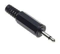 Keple Enchufe De 2,5 Mm, Mono con Alivio De Tensión - Agarre De Plástico De Reparación Jack TS 2 Pole Male Solder Type DIY Audio Cable Connector For - Paquete De 5