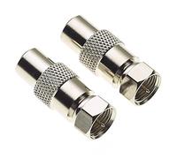 Keple Enchufe Macho Tipo F A Enchufe Macho PAL, Conector De Cable De Antena De TV Coaxial, Adaptador De Enchufe F A PAL, Ideal Para TV, Paquete De 2