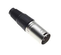 Keple Enchufe XLR De 3 Polos, Negro - Enchufe Macho para Micrófono De Audio DMX, Adaptador Mellado, Conector De Construcción Metálica con Carcasa De Plástico