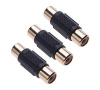Keple RCA Acoplador Hembra a Hembra Carpintero Adaptador Convertir Macho a Femenino Conexión Extension para Audio y Vídeo Amplificadores Camara TV (3 Piezas)