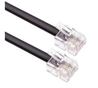 Keple RJ11 Cable ADSL 10m de Extensión Telefónico Conector Telecom de Banda Ancha de Internet de Alta Velocidad de Macho a Macho Enrutador y Módem a RJ11 Enchufe de Teléfono, Microfiltro (Negro)