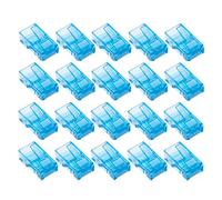 Keple RJ45 Conector Conector Ethernet de Modulare Enchufe de Plástico para Cable de Red | RJ45 Clavijas para Cat6 Cat6e Cat5 Cat5e Cable | Azul, 20 Unidades