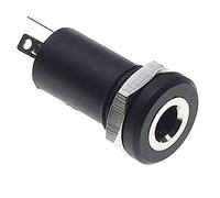 Keple Toma De 3,5 Mm, 2 Polos, Paquete De 5 - Toma De Audio Y Vídeo Mono Conector De Montaje En Panel para Auriculares con Tuerca