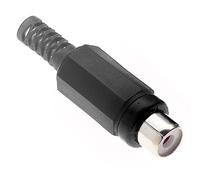 Keple Toma De Fono En Línea, Negra - Paquete De 10, Adaptador De Panel RCA Hembra Conector Niquelado, Para Enchufe De Terminal De Audio Del Amplificador