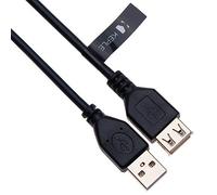 Keple USB Extender A macho a hembra Conexión/Extensión para Smart TV Stick Teclado Ratón PS Xbox Controlador para PC Laptop Espejo LED Pi Frambuesa VR WiFi Cable 2.0 Speed - 0.25 m Negro