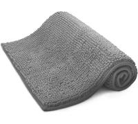 KEPLIN Alfombrilla de baño Antideslizante, Suave y cómoda, de Microfibra, Lavable a máquina, Absorbe el Agua y de Secado rápido para Mantener el baño higiénico y Limpio (Gris Claro, 50 x 80 cm)
