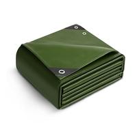 Keplin Lona Impermeable de 3 x 3 m, 90 g/m², Resistente, Resistente al Moho, fácil de Lavar, Material de Polietileno, Bordes Reforzados con Ojales de Metal, Color Verde