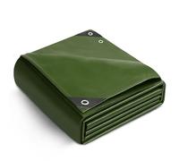 Keplin Lona Impermeable de 3 x 4 m, 90 g/m², Resistente, Resistente al Moho, fácil de Lavar, Material de Polietileno, Bordes Reforzados con Ojales de Metal, Color Verde