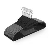 KEPLIN Paquete de 30 Perchas Antideslizantes, diseño Duradero y Delgado para Ahorrar Espacio con Giro de 360°, Organizador de Corbatas, Ganchos de Correa y Apertura en Forma de S (Negro)
