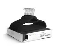 KEPLIN Paquete de 30 Perchas de Terciopelo (45 cm), Perchas Delgadas Antideslizantes con Barra de Corbata y Gancho de 360 Grados para Almacenamiento en el hogar, duraderos, Resistentes y ahorran