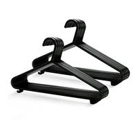 KEPLIN Perchas de plástico para Adultos, Paquete de 25 Unidades, Perchas Resistentes para Perchero y Armario, Percha de Ropa con Barra para Pantalones de Traje, Barra para Pantalones y Clips, Ahorro