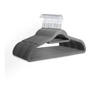 KEPLIN Perchas de Terciopelo (45 cm) 50 Unidades - Coathangers Finos Antideslizantes con Barra de Lazo y Gancho de 360 Grados para Almacenamiento en el hogar (Gris)KEPLIN Perchas de Terciopelo (45 cm) 50 Unidades - Coathangers Finos Antideslizantes con Barra de Lazo y Gancho de 360 Grados para Almacenamiento en el hogar (Gris)