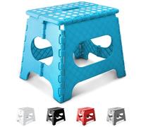 KEPLIN Taburete Plegable Resistente de 11 Pulgadas | Reposapiés Plegable Antideslizante para niños pequeños, niños y Adultos | Paso de plástico portátil y Ligero con asa de Transporte para Interiores