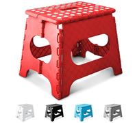 KEPLIN Taburete Plegable Resistente de 11 Pulgadas | Reposapiés Plegable Antideslizante para niños pequeños, niños y Adultos | Paso de plástico portátil y Ligero con asa de Transporte para Interiores