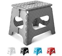 KEPLIN Taburete Plegable Resistente de 11 Pulgadas | Reposapiés Plegable Antideslizante para niños pequeños, niños y Adultos | Paso de plástico portátil y Ligero con asa de Transporte para Interiores