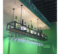 KEPMOGOH Botellero Estanteria Botellero Colgante De Techo Estanterias Metalicas Almacenaje Portavasos De Vino con Cadena De Hierro Loft Botellero Fácil De Instalar Maceteros Decorativos Interior