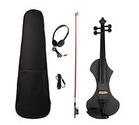 KEPOHK 4/4 clavijas de diapasón de ébano de cuerpo de arce de violín eléctrico silencioso de madera maciza con accesorios Type2Black