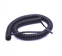 KEPOHK Cable espiral de alambre telescópico de resorte de 4 núcleos 24AWG0.2mm 20AWG0.5mm 17AWG1.0mm 14AWG2.0mm Estiramiento de cable de extensión estirable 2.5 metros 4 núcleos -20AWG-0.5MM