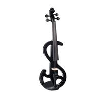 KEPOHK Violín eléctrico 4/4 violín electrónico 4/4 violín eléctrico arce cuerpo diapasón clavijas instrumentos musicales con estuche negro