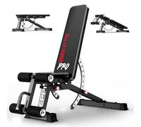 Keppi Banco Musculación, con Capacidad de 600 kg, Banco de Pesas Multifuncional y Banco Abdominales para Entrenamiento en Casa, Incluye Sujetapiés Extraíble y 12+3 Ajustes - Bench1000 Pro