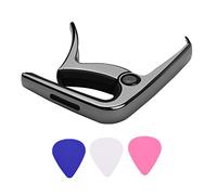 keppy TC-02 Cejilla de guitarra de aleación de zinc con extractor de pines de puente, ranura para púa de guitarra, 3 púas de guitarra para guitarras eléctricas acústicas y bajos
