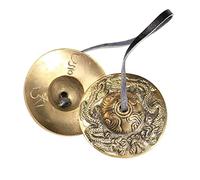 Keptfeet platillos meditación Yoga, Campana tibetana curativa Budista Tingsha Bell para meditación Yoga, oración, Canto y Terapia Sonido