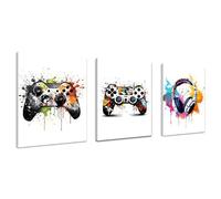 Kepuarm 3Pcs Poster Gamer Cuadros Decoración de Pared Videojuegos Póster de Gaming Decoracion para Juegos,Póster de videojuegos, decoración de habitación infantil, lienzo de juegos (12x16 inch)