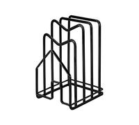 Kepuarm Soporte para tabla de cortar, organizador de tabla de cortar, soporte para tapa de sartén, estante de almacenamiento de drenaje para encimera de cocina (negro)