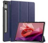 Kepuch Custer Funda para Lenovo Tab P12 12.7",Slim Smart Cover Fundas Carcasa Case Protectora de PU-Cuero - Azul